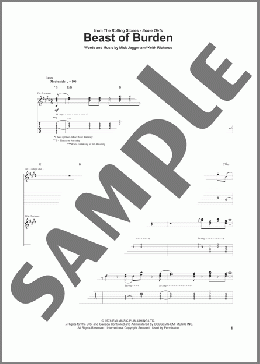 Beast Of Burden(Bette Midler/The Rolling Stones) 楽譜 ギター（ソロ） ダウンロード
