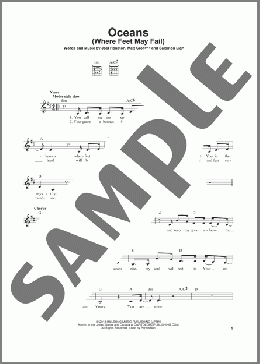 Oceans (Where Feet May Fail)(Hillsong United) 楽譜 メロディ ダウンロード