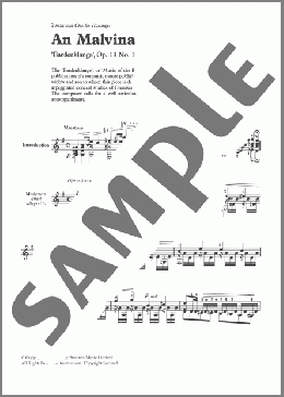 An Malvina(Johann Kaspar Mertz) 楽譜 メロディ ダウンロード