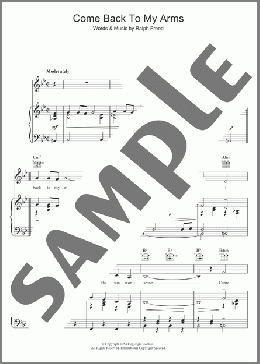 Come Back To My Arms(Dinah Shore) 楽譜 その他 ダウンロード