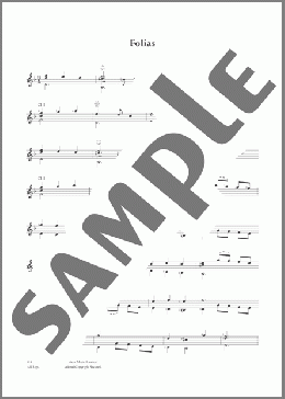 Folias(Gaspar Sanz) 楽譜 メロディ ダウンロード