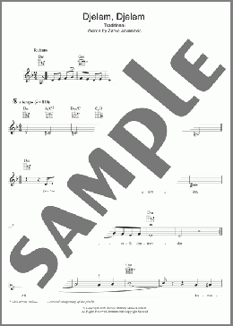 Djelem, Djelem(Saban Bajramovic) 楽譜 その他 ダウンロード
