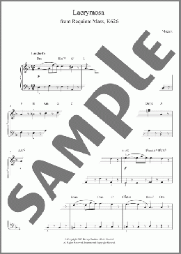 Lacrymosa from Requiem Mass, K626(Wolfgang Amadeus Mozart) 楽譜 その他 ダウンロード