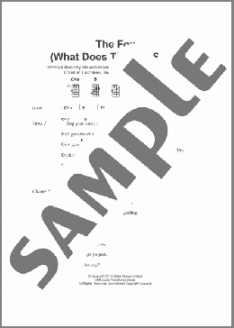 The Fox (What Does The Fox Say?)(Ylvis) 楽譜 ウクレレ（コード譜） ダウンロード