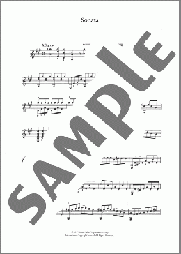 Sonata(Ferdinando Carulli) 楽譜 メロディ ダウンロード
