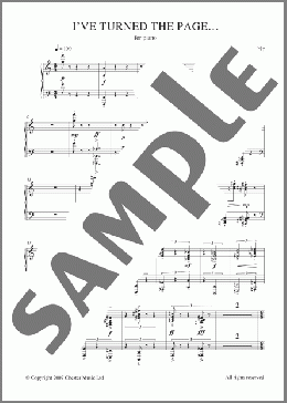 I've Turned The Page(Judith Weir) 楽譜 ピアノ（ソロ） ダウンロード