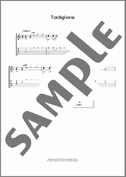 Tordiglione(Carlo Calvi) 楽譜 メロディ ダウンロード