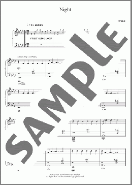 Night (inc. free backing track)(Ludovico Einaudi) 楽譜 ピアノ（ソロ） ダウンロード