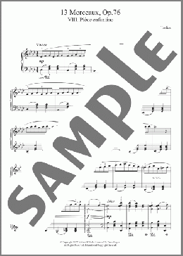13 Morceaux, Op.76 - VIII. Piece Enfantine(Jean Sibelius) 楽譜 ピアノ（ソロ） ダウンロード
