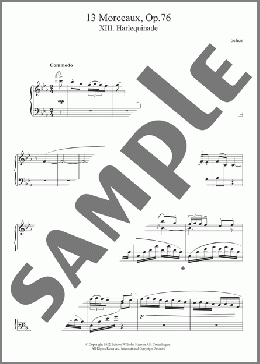 13 Morceaux, Op.76 - XIII. Harlequinade(Jean Sibelius) 楽譜 ピアノ（ソロ） ダウンロード