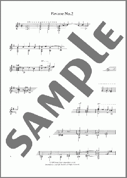 Pavane No. 2(Luis de Milan) 楽譜 メロディ ダウンロード