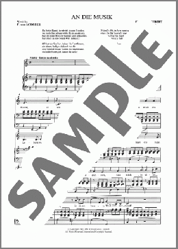 An Die Musik(Franz Schubert) 楽譜 その他 ダウンロード