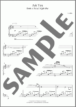 Ask You (From 'A Royal Night Out')(Paul Englishby) 楽譜 ピアノ（ソロ） ダウンロード