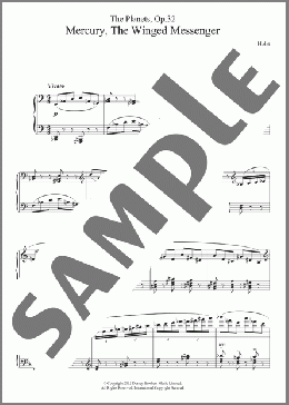 The Planets, Op. 32 - Mercury, The Winged Messenger(Gustav Holst) 楽譜 ピアノ（ソロ） ダウンロード