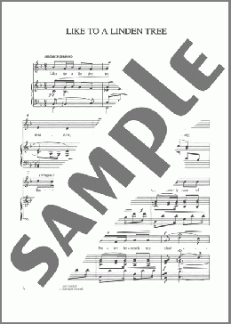Like To A Linden Tree(Antonin Dvorak) 楽譜 ピアノ & ボーカル ダウンロード