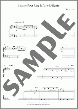Pavane Pour Une Infante Defunte(Maurice Ravel) 楽譜 ピアノ（ソロ） ダウンロード