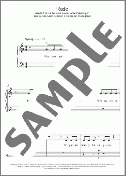 Rude(MAGIC!) 楽譜 ピアノ & ボーカル & ギター ダウンロード