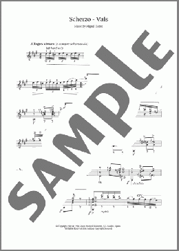 Scherzo-Vals(Miguel Llobet) 楽譜 メロディ ダウンロード