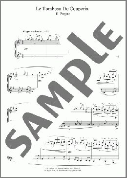 Le Tombeau De Couperin-II. Fugue(Maurice Ravel) 楽譜 ピアノ（ソロ） ダウンロード
