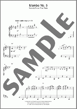 Mambo No. 5(Perez Prado) 楽譜 ピアノ（ソロ） ダウンロード