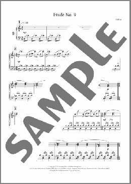 Etude No. 9(Philip Glass) 楽譜 ピアノ（ソロ） ダウンロード