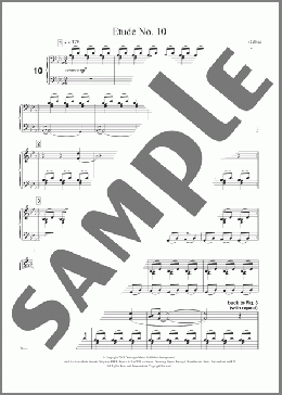 Etude No. 10(Philip Glass) 楽譜 ピアノ（ソロ） ダウンロード
