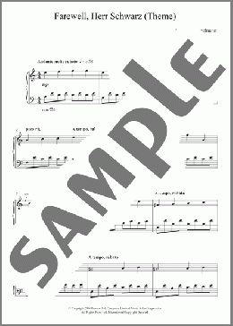 Farewell, Herr Schwarz (Theme)(Hauschka) 楽譜 ピアノ（ソロ） ダウンロード