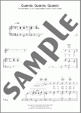 Quando, Quando, Quando(Engelbert Humperdinck) 楽譜 その他 ダウンロード