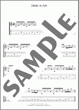 Etude In Am(Kris Lennox) 楽譜 ギター（ソロ） ダウンロード