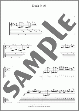 Etude In A Flat(Kris Lennox) 楽譜 ギター（ソロ） ダウンロード