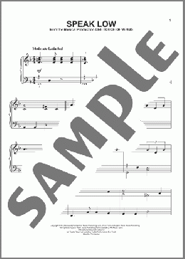 Speak Low(Ogden Nash) 楽譜 ピアノ（ソロ） ダウンロード