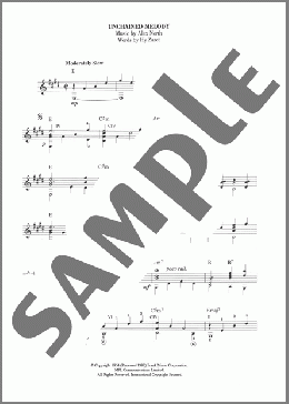 Unchained Melody(The Righteous Brothers/Zaret／North) 楽譜 メロディ ダウンロード
