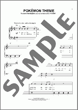 Pokemon Theme(J. Siegler) 楽譜 ピアノ（ソロ） ダウンロード