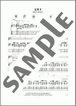 2 X 4(Blind Melon) 楽譜 ギター（ソロ） ダウンロード