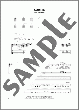 Galaxie(Blind Melon) 楽譜 ギター（ソロ） ダウンロード