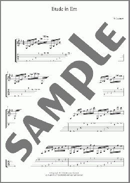 Etude In Em(Kris Lennox) 楽譜 ギター（ソロ） ダウンロード