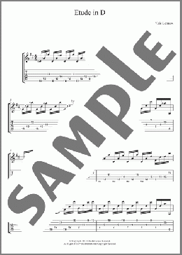 Etude In D(Kris Lennox) 楽譜 ギター（ソロ） ダウンロード