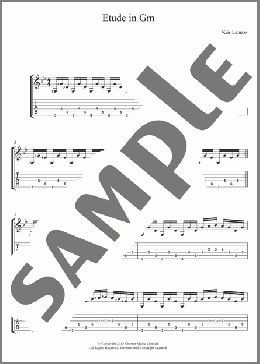 Etude In Gm(Kris Lennox) 楽譜 ギター（ソロ） ダウンロード