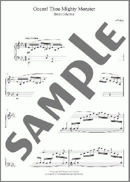 Ocean! Thou Mighty Monster (from 'Oberon')(Carl Maria von Weber) 楽譜 ピアノ（ソロ） ダウンロード