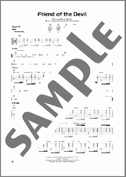 Friend Of The Devil(Grateful Dead) 楽譜 ギターリード ダウンロード