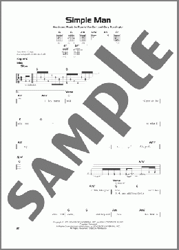 Simple Man(Lynyrd Skynyrd) 楽譜 ギターリード ダウンロード