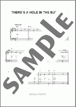 There's A Hole In The Bucket(Traditional) 楽譜 ピアノ（ソロ） ダウンロード