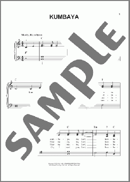Kumbaya(Congan Folksong) 楽譜 ピアノ（ソロ） ダウンロード