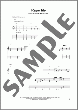 Rape Me(Nirvana) 楽譜 ギター（ソロ） ダウンロード