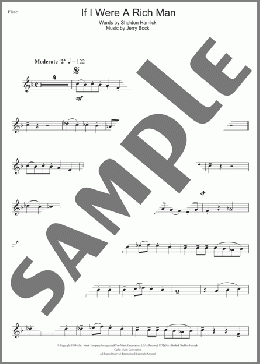 If I Were A Rich Man (from Fiddler On The Roof)(Topol) 楽譜 フルート ダウンロード