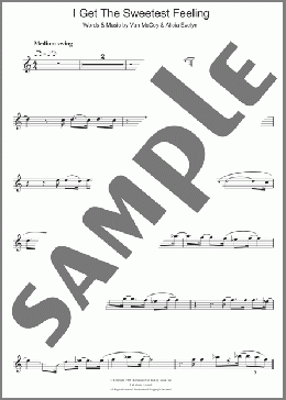I Get The Sweetest Feeling(Jackie Wilson) 楽譜 クラリネット ダウンロード