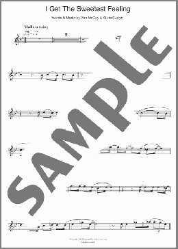I Get The Sweetest Feeling(Jackie Wilson) 楽譜 フルート ダウンロード