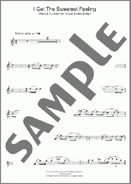 I Get The Sweetest Feeling(Jackie Wilson) 楽譜 テナーサックス（ソロ） ダウンロード
