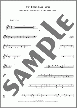 Hit That Jive Jack(Diana Krall) 楽譜 トランペット（ソロ） ダウンロード