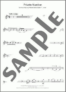 Private Number(William Bell) 楽譜 テナーサックス（ソロ） ダウンロード